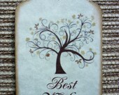 100 BEST WISHES tags-Party Favors Tags-Elegant Wedding Tags, Weddings, Bridal & Baby Showers, Quinceaneras, Graduation, Sweet 16, Birthdays