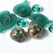 Lampwork Bits and Pieces: Destash Lampwork Teal Hearts and Raku Spacers