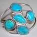 SOUTHWESTERN NAVAJO, Silver and Turquoise Cuff Bracelet, 27 grams