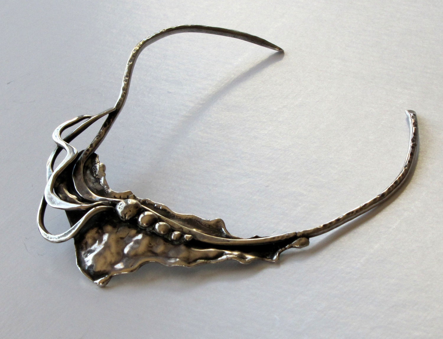 HAND DESIGNED ORGANIC, Sterling Silver Choker/Collar