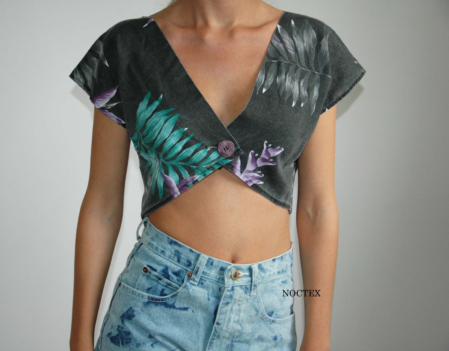 Vintage Hawaiin Asymetric Summer Top