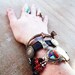 Southwestern Watch with Precious Stone Band Vintage