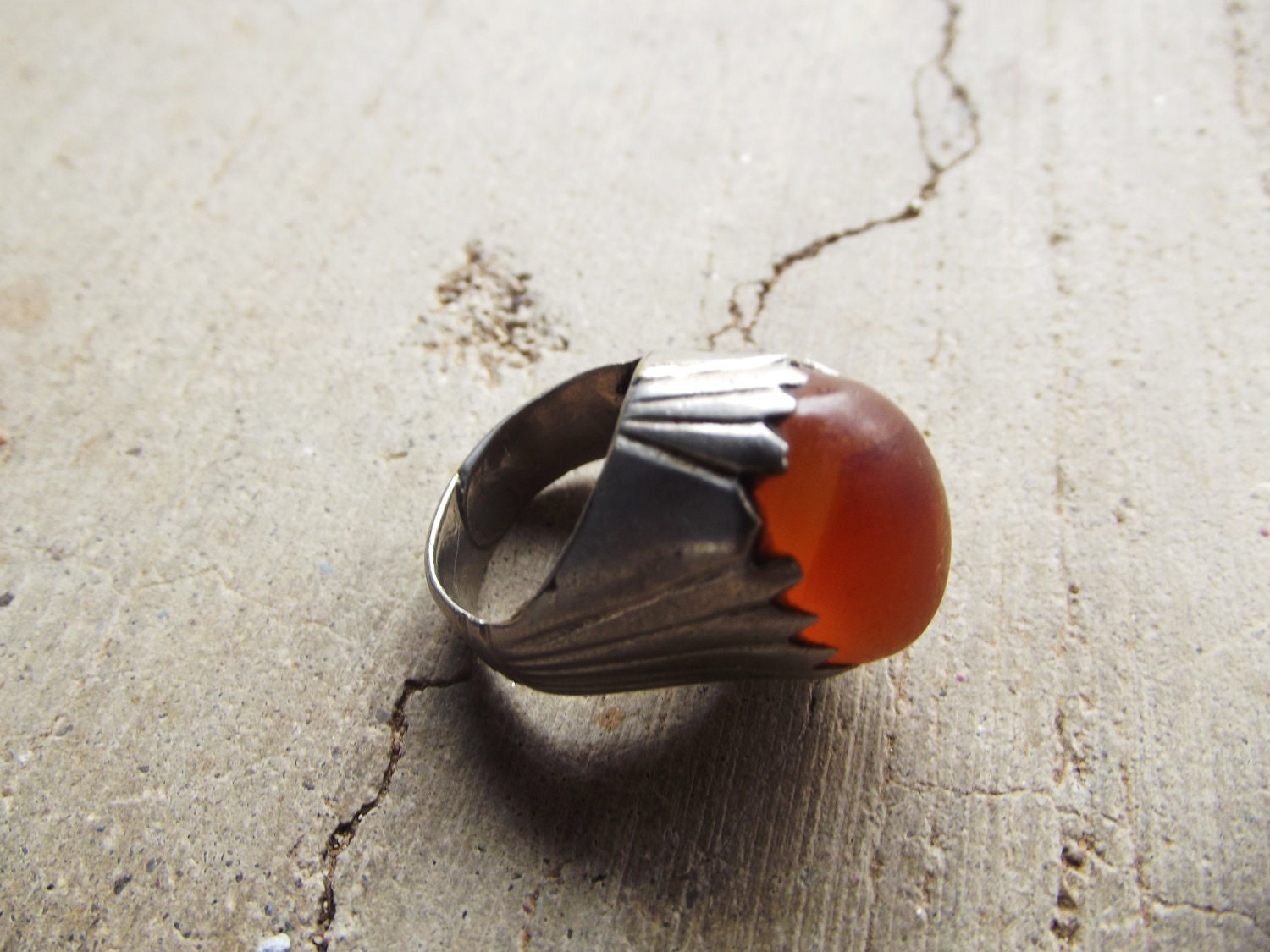 SALE Antique Ethnic Afghanistan Ring 1700's Size 4 1/2 -5