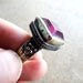 Antique Ring Afghanistan 1900's Size 8 Purple Faceted Stone