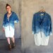 Ombre Denim Dress Vintage Dress Acid Washed