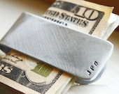Personalized Money Clip - Custom Hand Stamped Aluminum Gift for Him - Groom Groomsman Fathers Day Gift