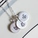 Custom Initial Necklace - Personalized Mommy  Three Charm Necklace Sterling Silver Monogram Jewelry - Mothers Gift Mommy JewelryMothers Day