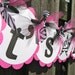 Baby Shower Banner - It's a Girl - Pink Black and Zebra