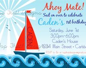 Nautical Birthday Invitation- Printable