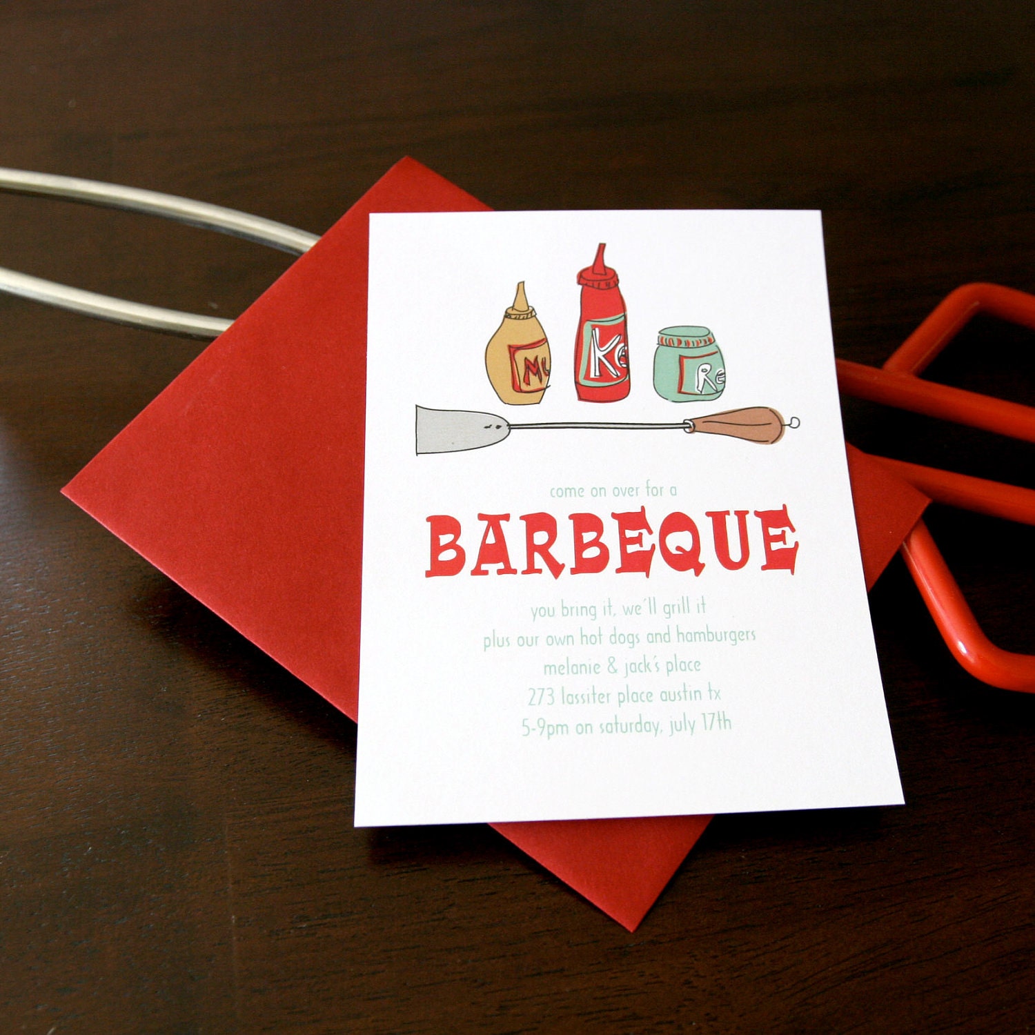 Set of 12 Barbecue (BBQ) Invitations
