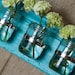 Wall Vase Aqua - Mason Jars and Barnwood - Pints