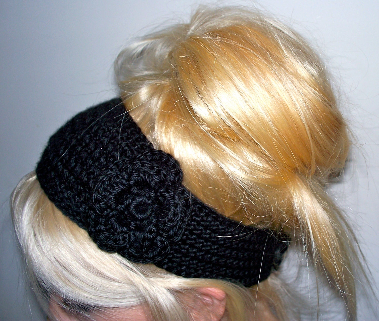 Crochet Flower Headband/ Earwarmer - Pick your color