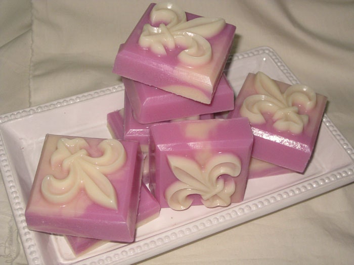 Fleur De Lis Shea Butter Guest Soap Ylang Ylang Vegan Friendly