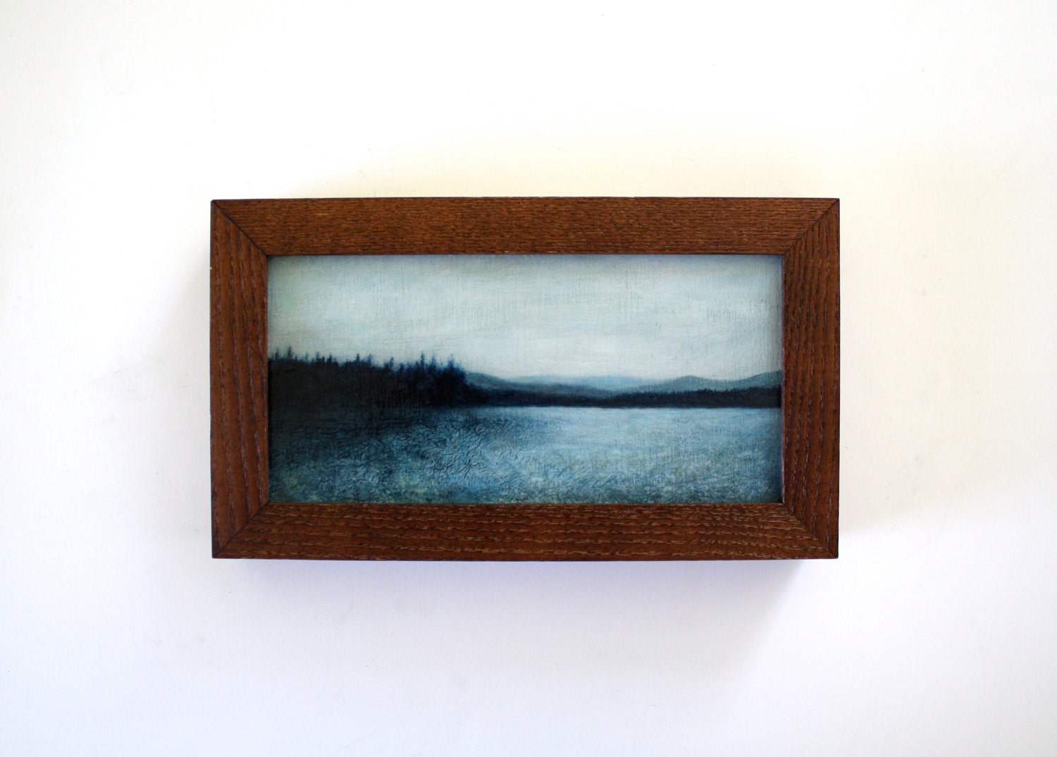 Framed Adirondack Landscape Oil Painting