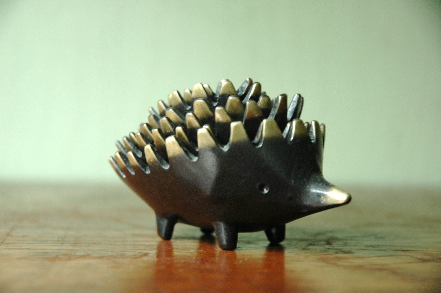 Walter Bosse Hedgehog Ashtray Set - Complete Set Of 6 Original Brass Hedgehogs