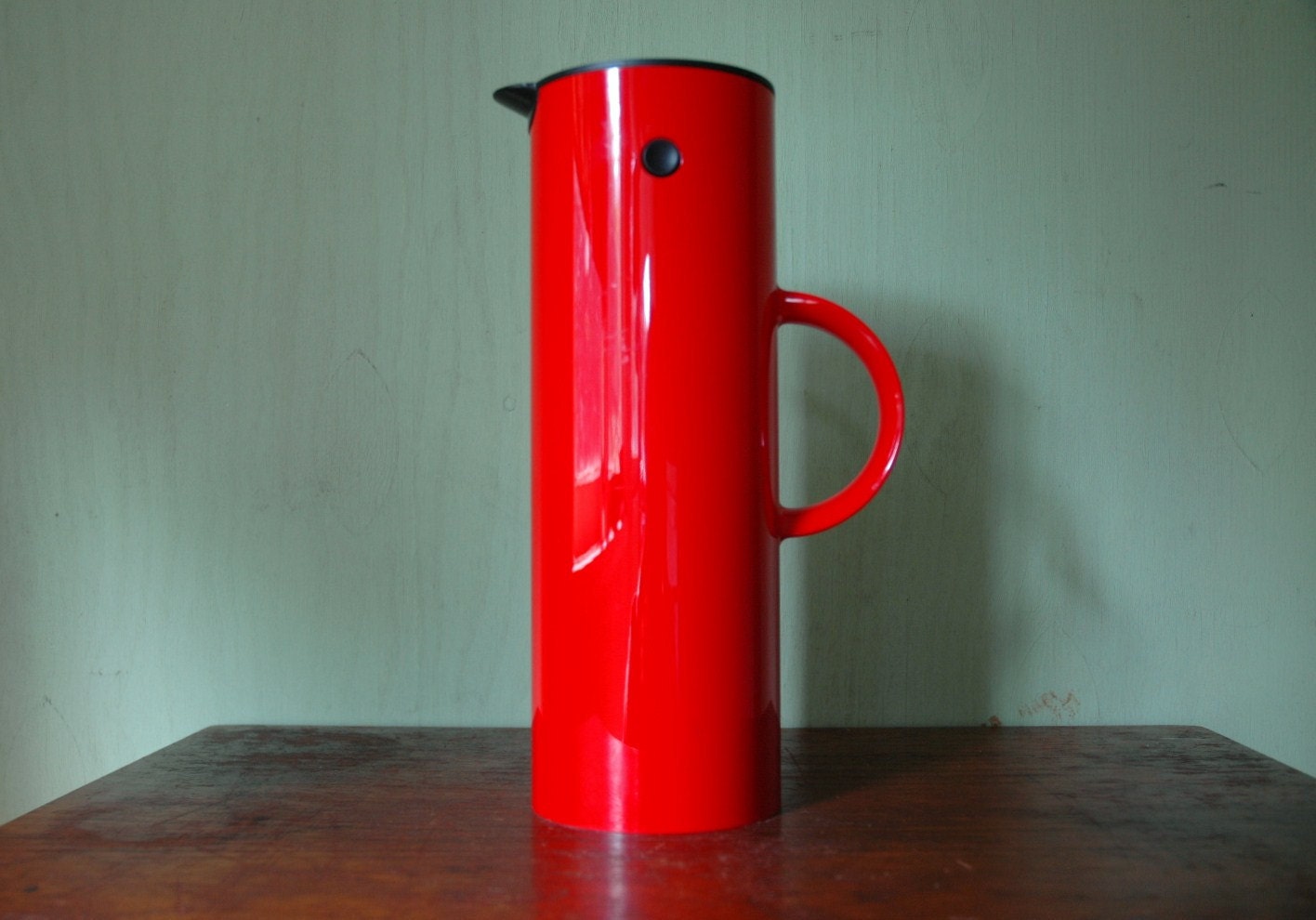 Danish Modern Stelton Plastic Carafe In Red By Erik Magnussen