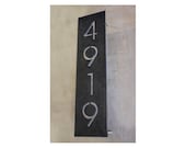 Vertical Steel Address Plaque