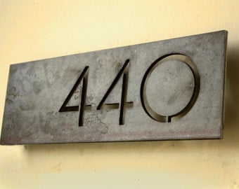 Modern House Numbers - Offset