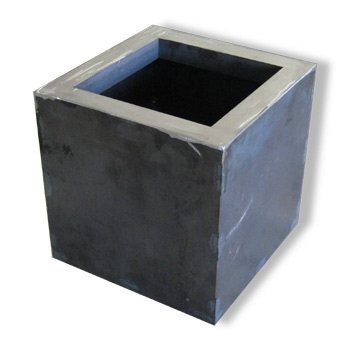 12" Cube Steel Planter