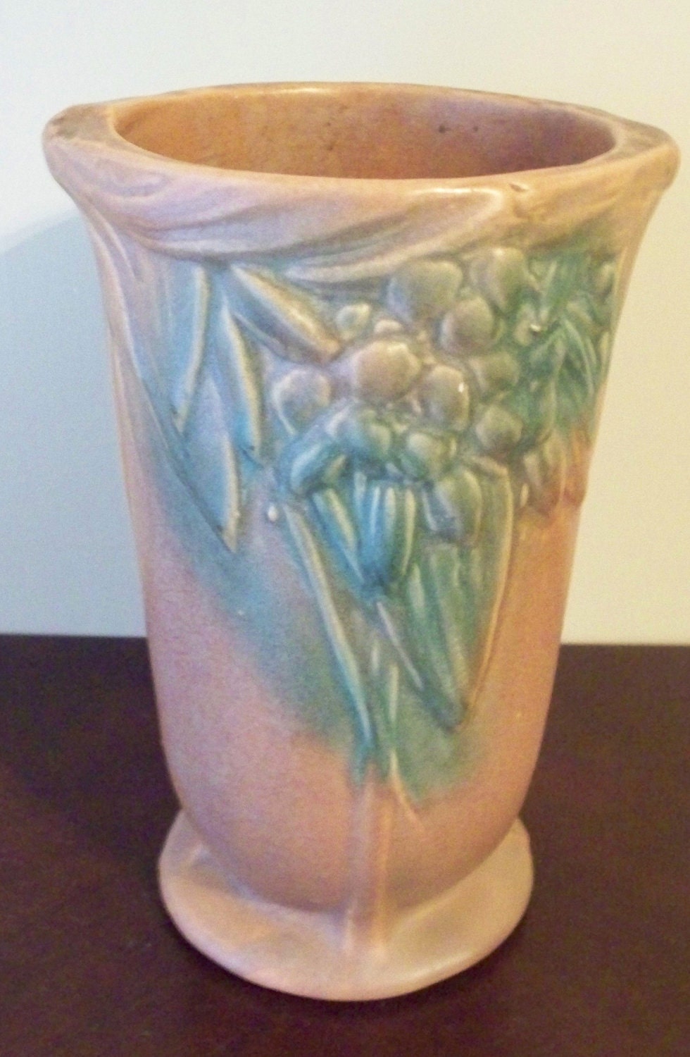 McCoy Pottery 8 Vase Matte Finish 1935 Leaf by vintagesouthwest