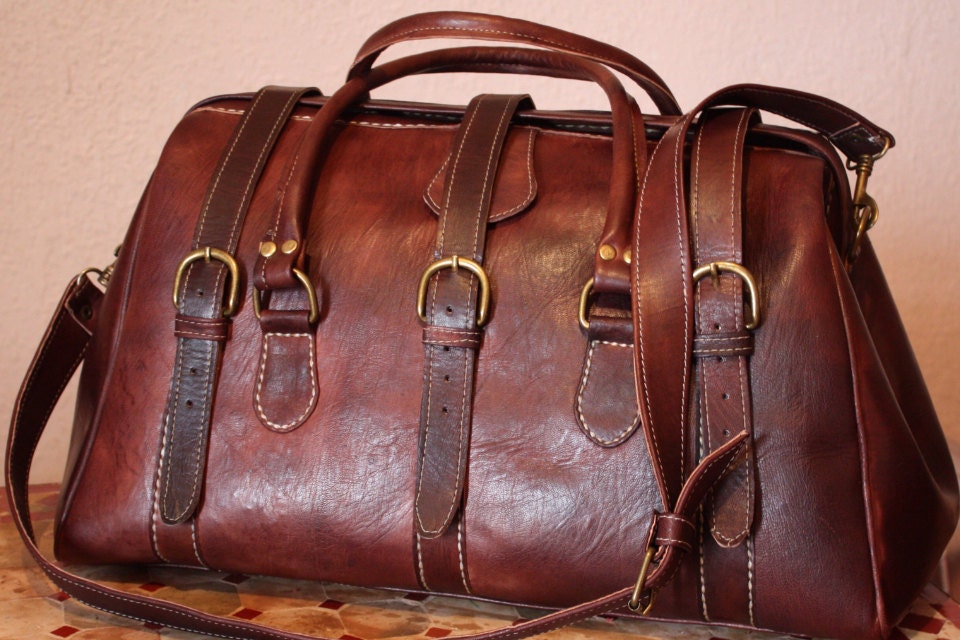 Leather Duffle Bag / Purse