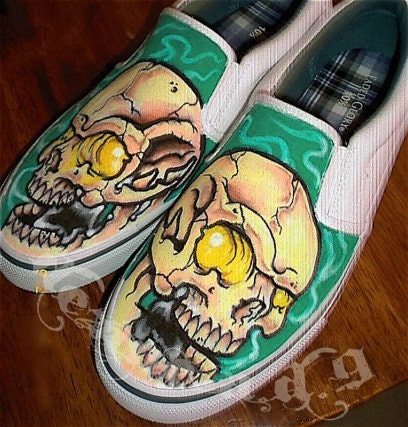 Custom Graffiti Hand-Painted Kicks Sneakers Tennis Shoes Heels