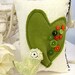 Folk Art Whimsical Button Heart Pillow