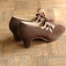 NOS 1930s enna jettick oxfords / 30s brown suede shoes / size 6.5 / size 37