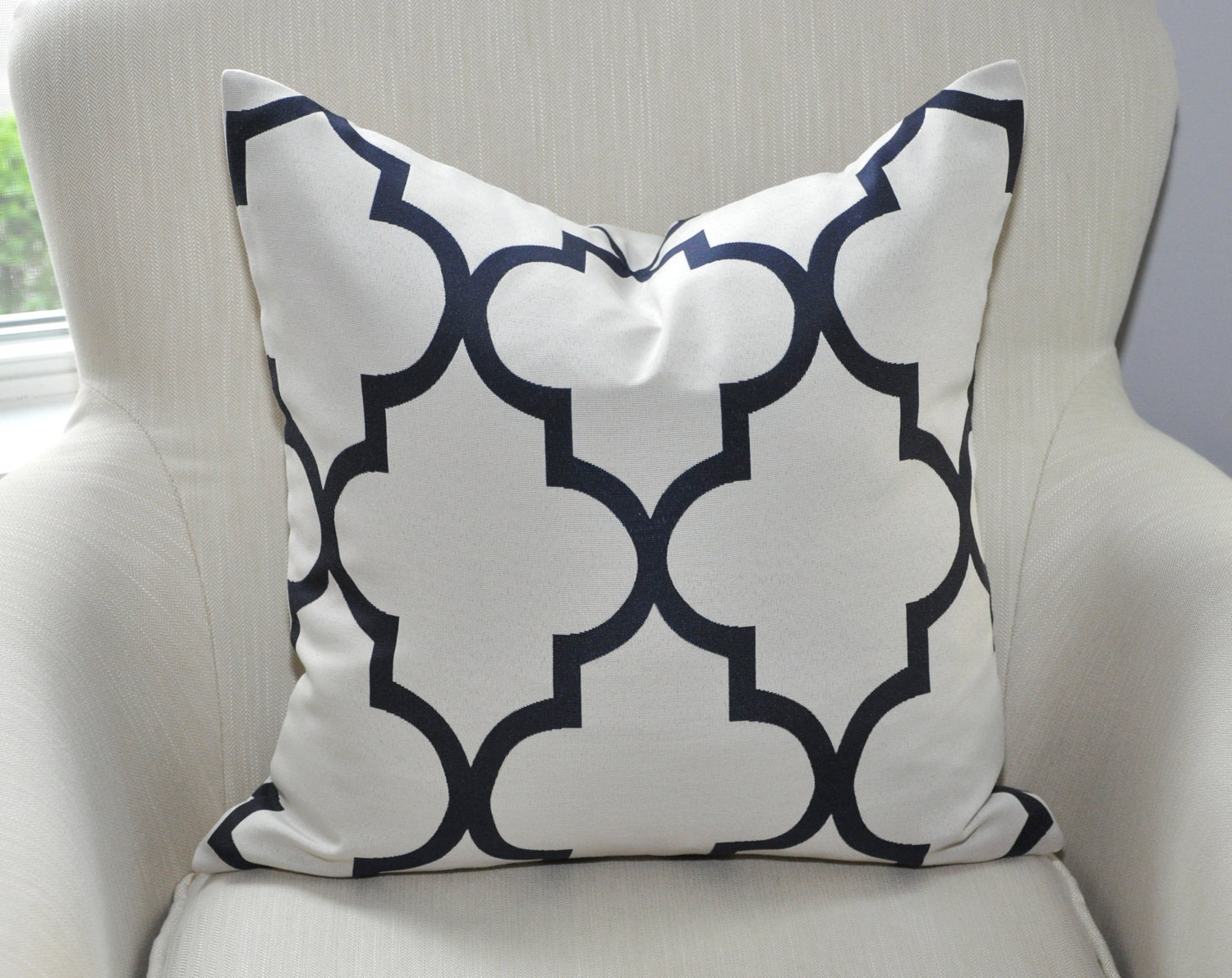 TWO Moroccan Quatrefoil Pillow Covers 20x20 BOTH by LilyOnBlue