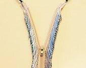 original hand assembled paperclip zipper necklace