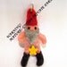 mature needle felted Naked gnome necklace miniature charm pendant naughty adult geekery key chain