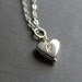 Sterling Silver Jewelry - Tiny Heart Charm Hand Stamped Initial Add On- Simple, Minimal