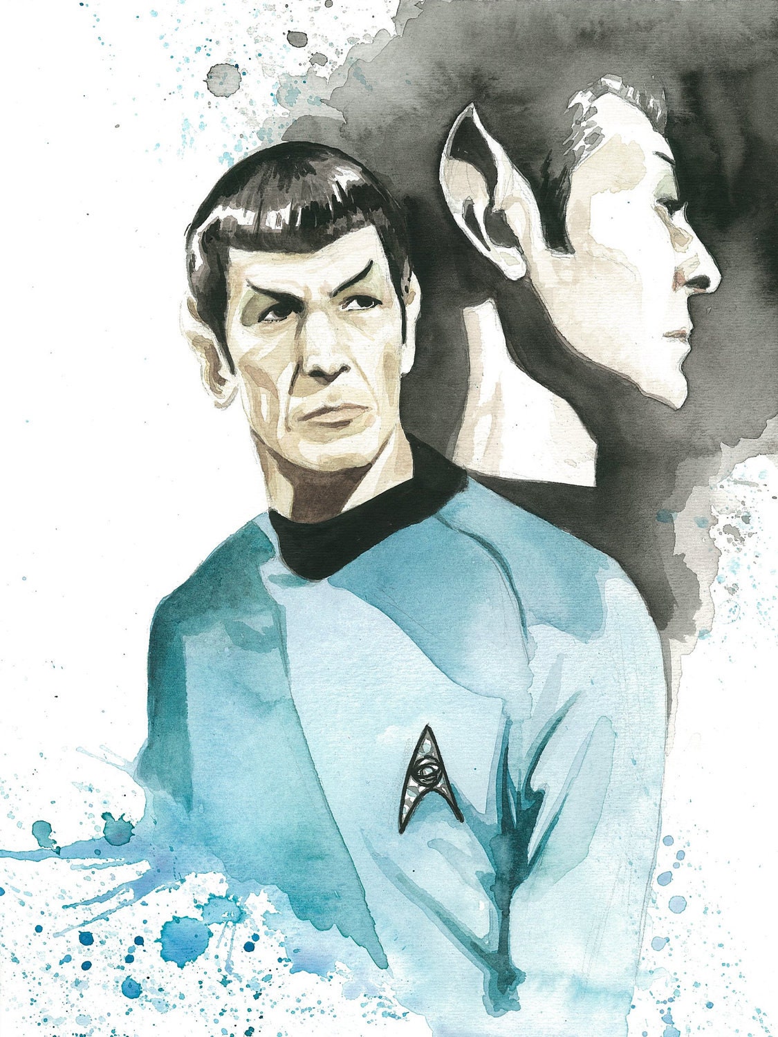 Star Trek Watercolor Print : Spock