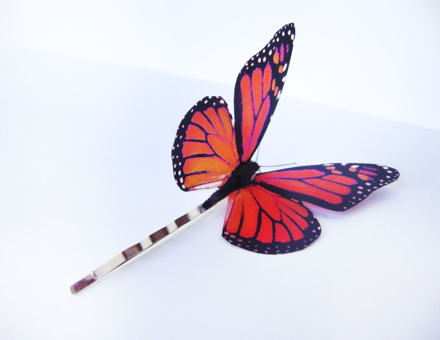 Butterfly hair clip, orange Monarch Bobby pin butterfly, Wedding hair accesories, Bridesmaid, insects, freedom accesories jewelry, butterfly - KandyDisenos Butterfly hair clip, orange Monarch Bobby pin butterfly, Wedding hair accesories, Bridesmaid, insects, freedom accesories jewelry, butterfly - KandyDisenos