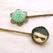 Woodland girl hair clips. Flower bobby pin. Mask girl. Funny characters