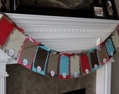 First Birthday Photo Banner - First Year Banner - Sock Monkey