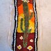 Cactus Design Latch Hook vintage rug or wall hanging bright orange and green