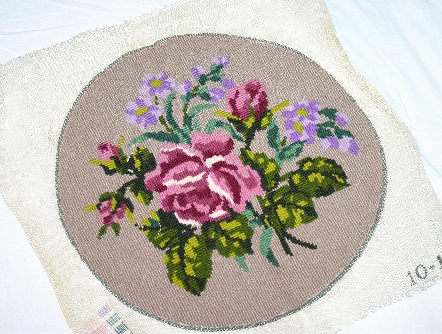 Antique Embroidery - Cross Stitches - Finished piece - 1953