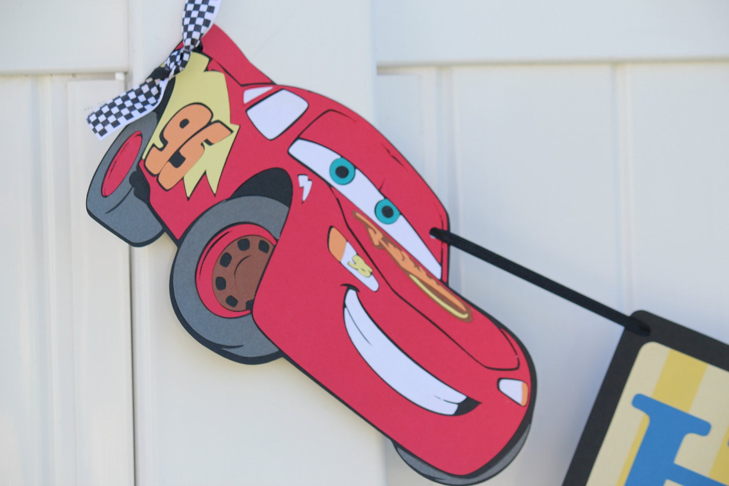 Disney Pixar Cars McQueen and Mater Happy Birthday Banner