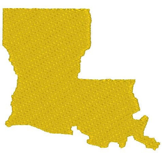 Louisiana state embroidery design instant by rougeembroidery