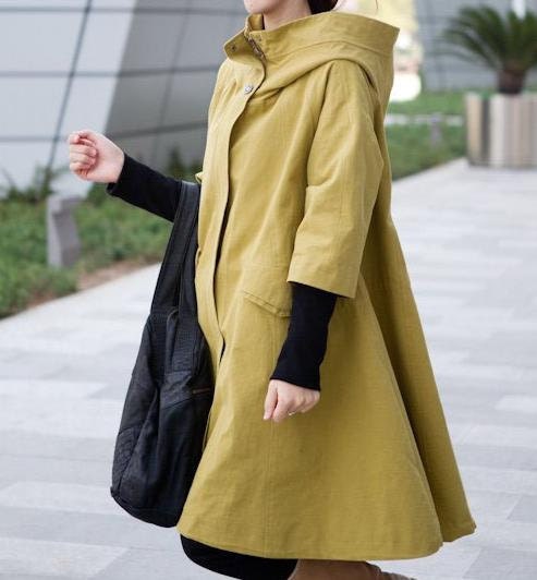 Breathing wind /spring hooded Coat /Splicing Threaded sleeve hooded windbreaker