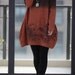 Hooded long sleeve irregular gradient Coat dress