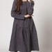 spring Linen tunic long dress /linen Coat gown