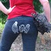 Chicken Butt - Womens Lounge / Yoga Pants - EXTRA LARGE - Hand Screen Printed