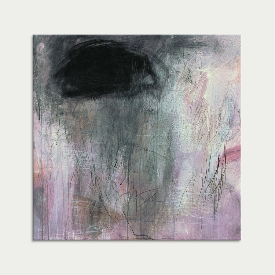 FREE SHIPPING - Tears for you - Original abstract painting, canvas, acrylic, large, 31x31 - Cristina b