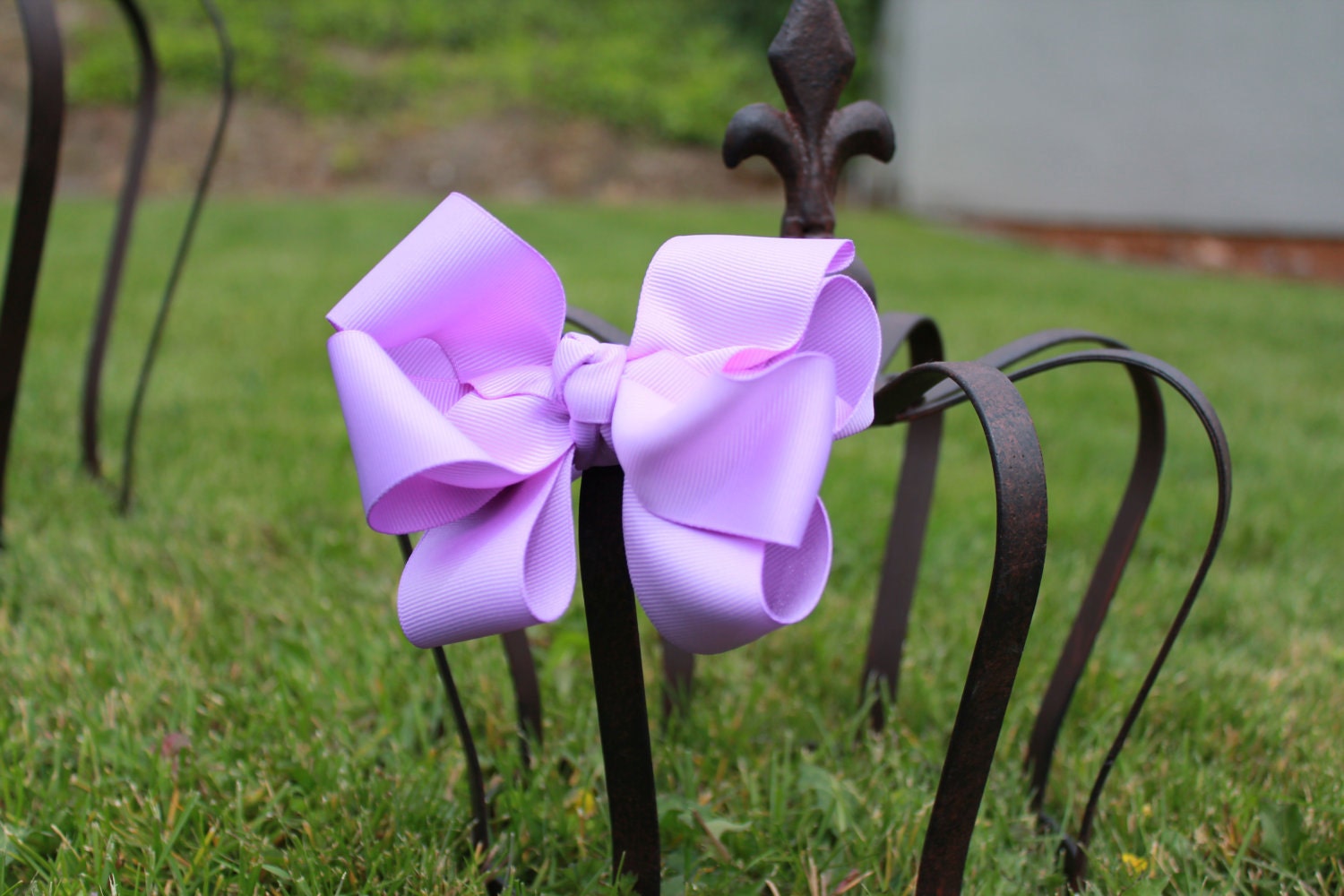 Lilac Bow - Purple Hair Bow - Hair Clip - Big Bow