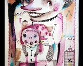 Sale 20% Off & Free Shipping - Original drawing " OUT OF CAGE "