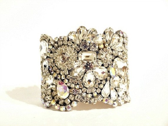 Custum Listing for Alison Old Hollywood Crystal Cuff