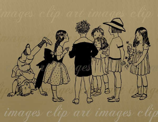 Royalty Free Kids Clip Art, Rules of the Game Graphic, Vintage Illustration Digital Download for your crafts and designs for sale,