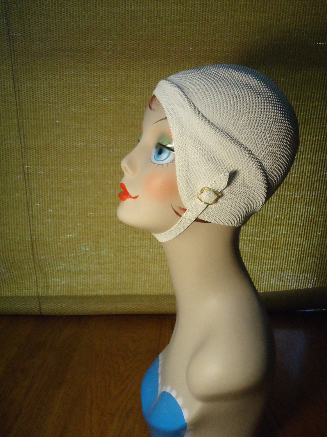 Vintage bathing cap 1950's original Olympic sava wava retro swimming